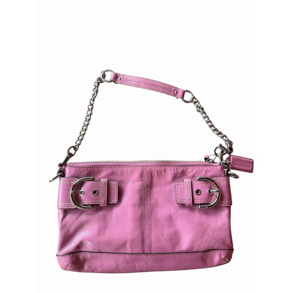 Coach Y2K Vintage 2006 Pink Patent Leather Chain Strap Soho Shoulder Bag